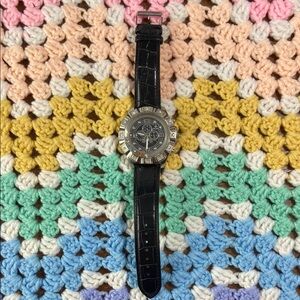 Ice Zone Leather Men's Watch Untested Needs Battery